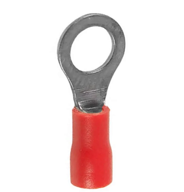 CEMBRE RP-M4 – Terminal Anel Vermelho 0,25–1,5 mm² Furo M4 Livre de Halogênio | Embalagem com 100 Peças