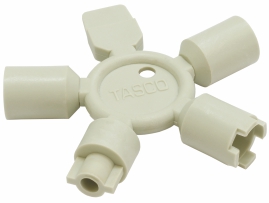 TASCO 24387 – Chave Multi Segredos em Poliamida Cinza | Triângulo, Quadrado, Universal, Castelo, Fenda