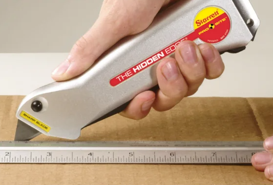 STARRETT S011 – Estilete de Segurança Retrátil Alumínio 18mm | Lâmina Trapezoidal