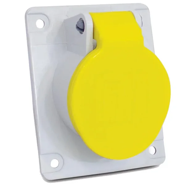 STECK N3044 – Tomada Embutir Amarela 16A 2P+T 100/130V 4H IP44 | Newkon