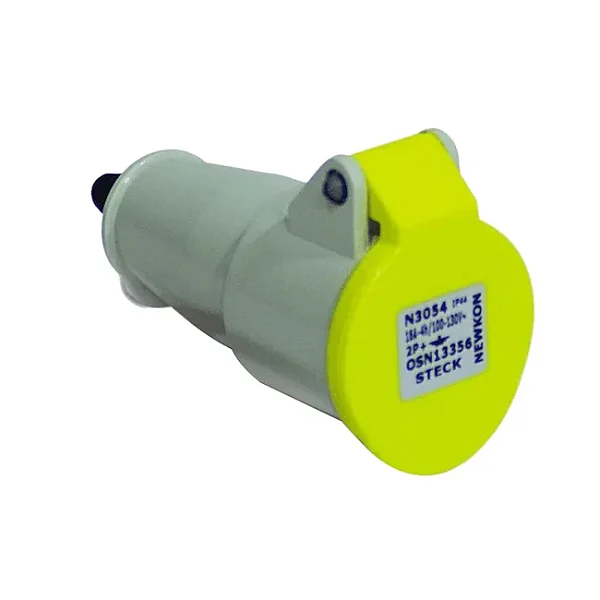 STECK N3054 – Acoplamento Amarelo 16A 2P+T 100/130V 4H IP44 | Newkon