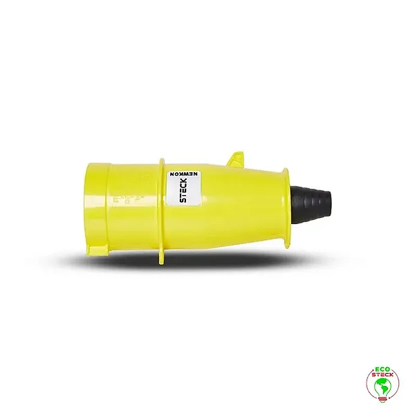 STECK N3074 – Plugue Amarelo 16A 2P+T 100/130V 4H IP44 | Newkon