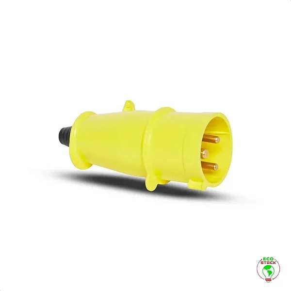 STECK N3274 – Plugue Amarelo 32A 2P+T 100/130V 4H IP44 | Newkon