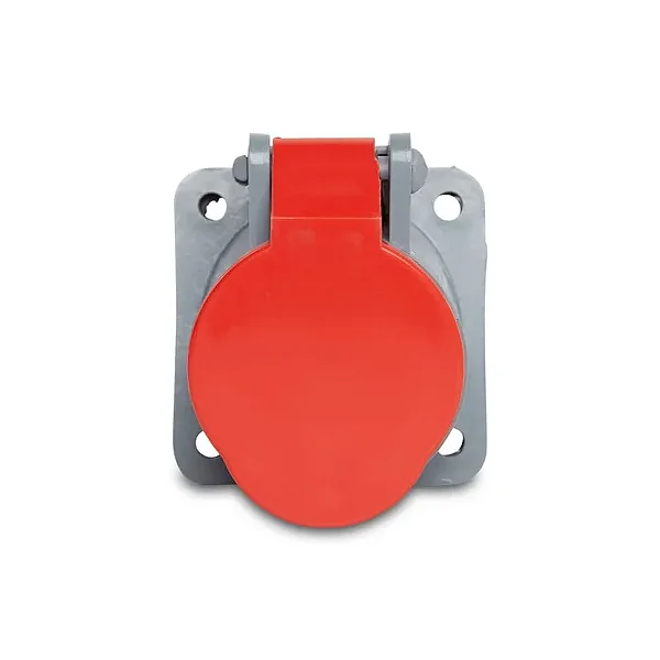 STECK S3049 – Tomada Embutir Vermelha 16A 2P+T 380/440V 9H IP44 | Brasikon