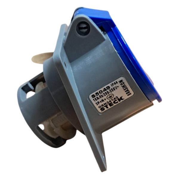 STECK S5049 – Tomada Embutir Azul 16A 3P+N+T 200/250V 9H IP44 | Brasikon