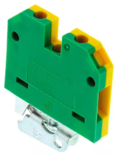 WEIDMÜLLER EK 2.5/32 – Conector de Terra com Parafuso 2,5 mm² para Trilho DIN TS32