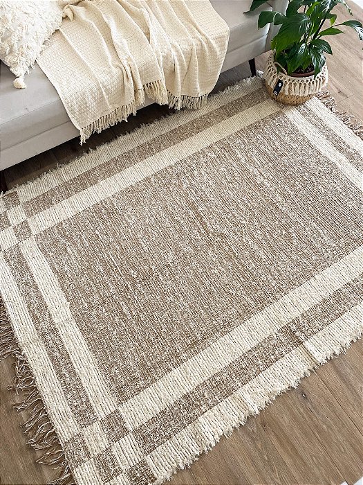 Tapete De Sala Boho Em Algodao Tear 2,00x3,00 Escandinavo - Util em casa  Home e Decor