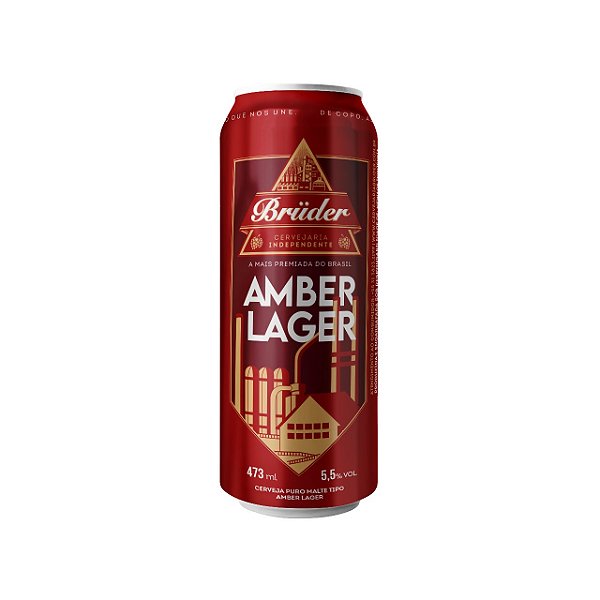 Cerveja Red Amber Lager Latão 473ml - Pack 12 unidades