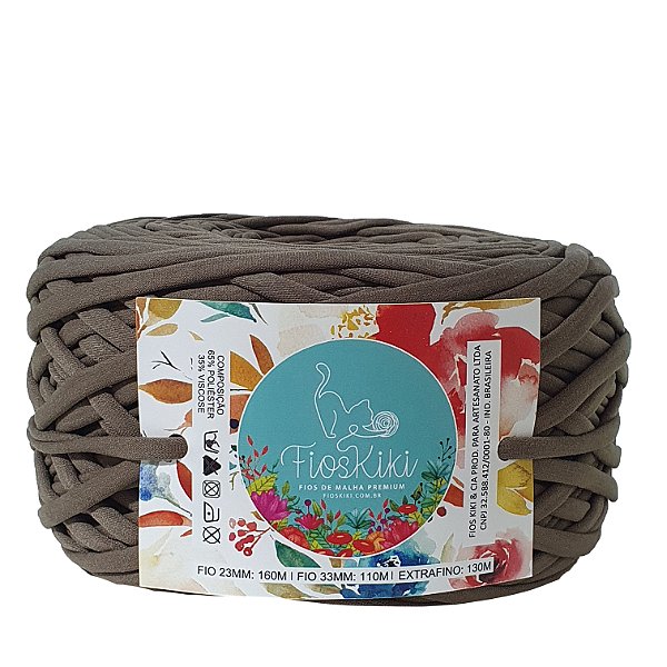 Fio de Malha Premium-Kiki-23mm-Marrom Café com Leite