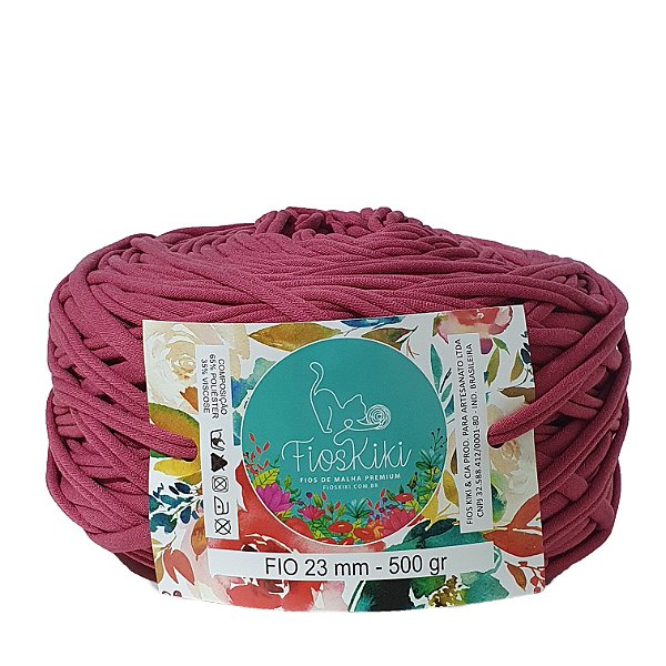 Fio de Malha Premium-Kiki-23mm-Rosa Carmim