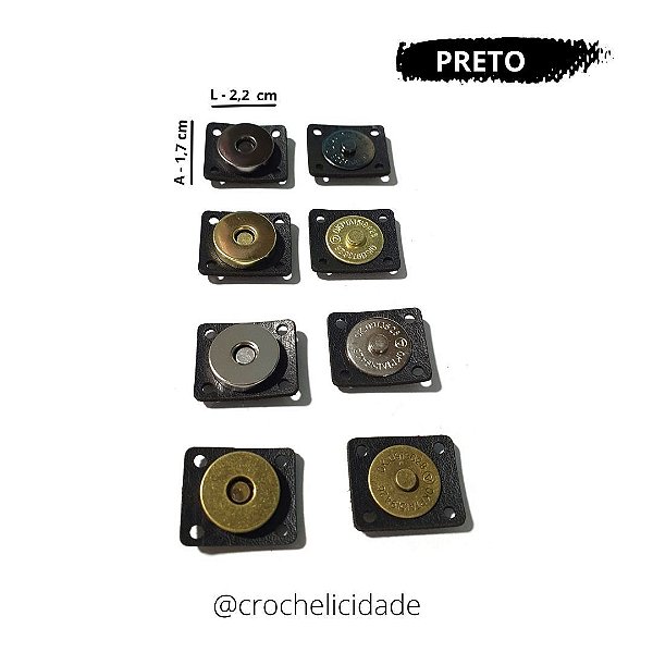 Botão Imantado com Couro Sintético 14mm