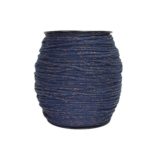 Fio Náutico 4mm HassTextil-Azul Marinho com Lurex Cobre