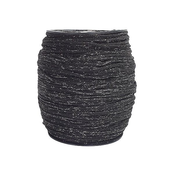 Fio Náutico 4mm HassTextil-Preto com Lurex Prata