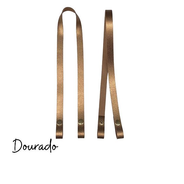 Alça de Ombro com Botão de Pressão Dourado