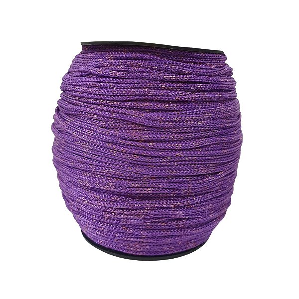 Fio Náutico 4mm HassTextil-Roxo com Lurex Cobre