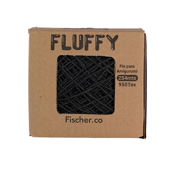 Fio  Fluffy 254mt - Cor Preto - Fischer