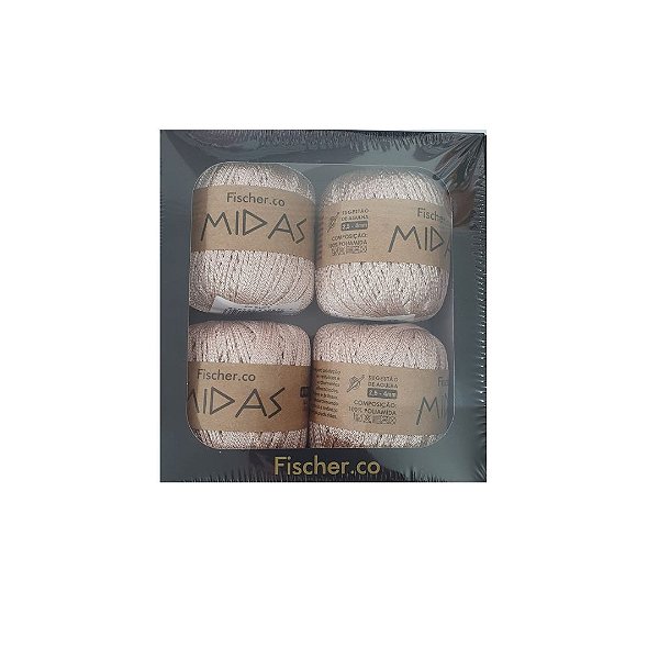Kit Fio Midas 4 rolos 162 mts - Cor Nude - Fischer