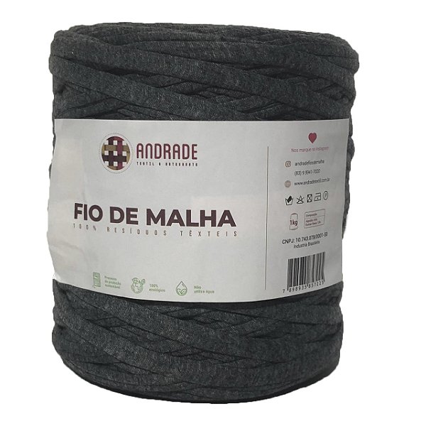 Fio de Malha Residual Andrade-Cinza Mescla