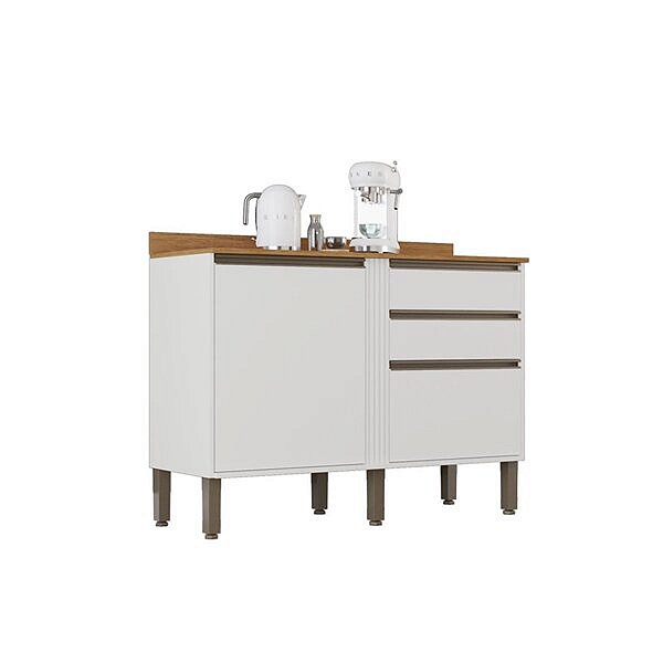 Balcão Para Cozinha Pérola - Sallêto Branco