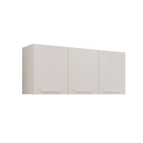 Armário Aéreo De Cozinha 3 Portas New Valencia - Sallêto Branco
