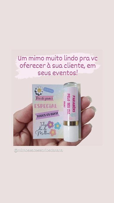 CARD + PROTETOR LABIAL - DIA DA MULHER