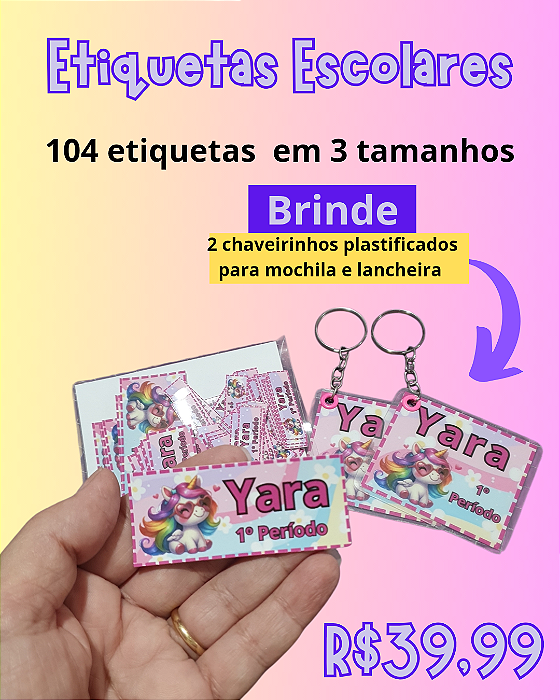 ETIQUETAS ESCOLARES LAMINADAS