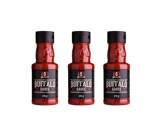 Kit 3 Molho de pimenta Buffalo sauce gonzalo