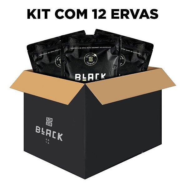 Kit 12 Ervas Mate Terere Black Erva 500g - Double Black