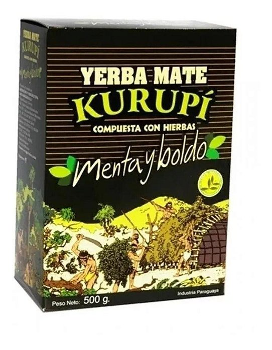Erva mate de tereré Kurupi menta y boldo original