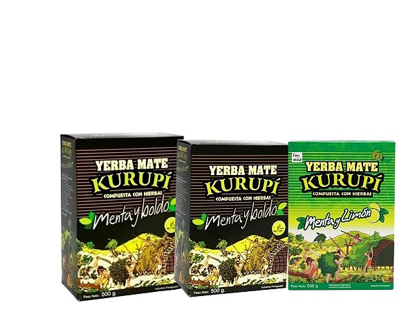 Kit 3 Erva mate de terere Kurupi  original