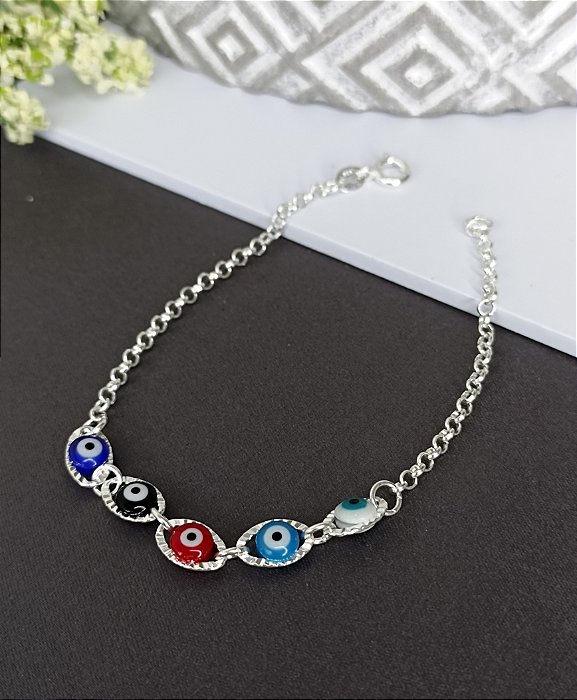 Pulseira Olho Grego Prata 925 - MP78-2194