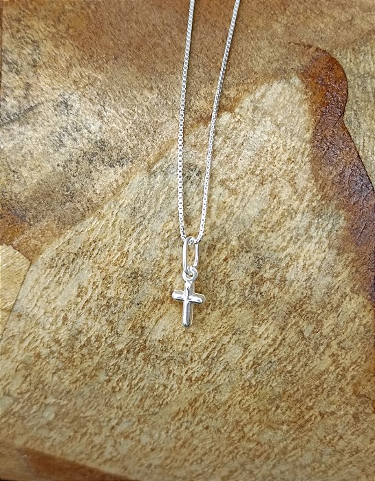 Gargantilha Cruz - Prata 925 - V12 - 40cm - MC143-1360