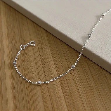 Pulseira Bolinhas  - Prata 925 - MP102-1696