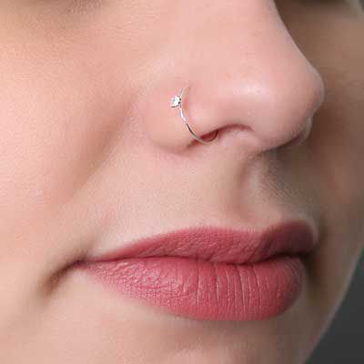 Piercing nostril (nariz) prata 925 - Devan Acessórios