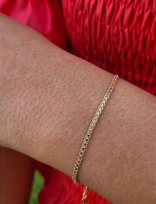 Pulseira Esteira - Semijoia 18k MP144-1060