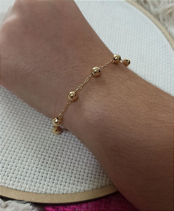 Pulseira Bola - Semijoia - 18K  - MP187-1062