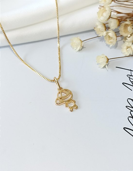 Gargantilha Filho ( Menino) Semijoia 18k- MC311-1484