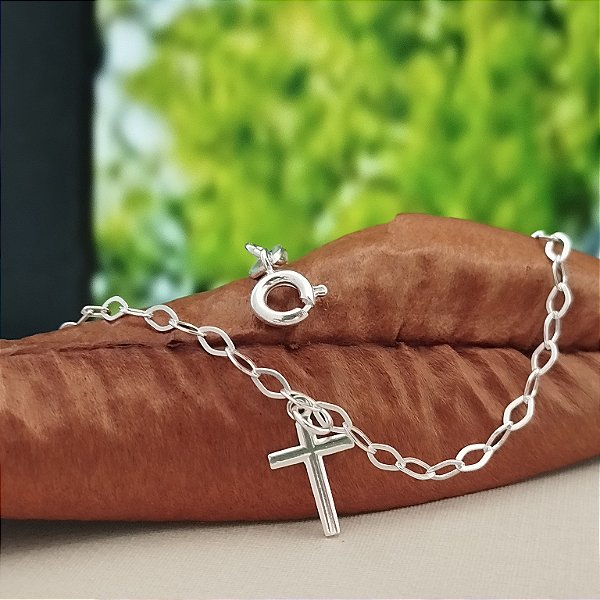 Pulseira ComCrucifixo - Prata 925 - MP207-17102