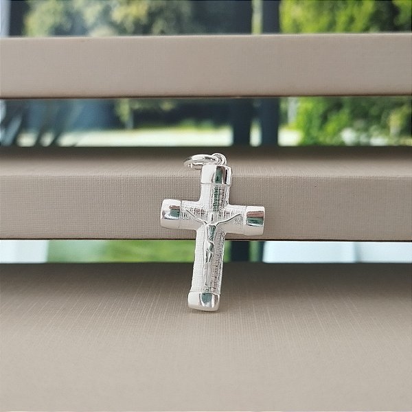 Pingente Crucifixo Prata 925 - 24mm - MPI148-1282
