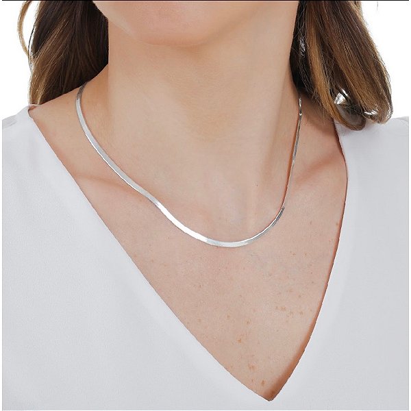 Gargantilha Laminada - Prata 925 - 45cm F35 - MC511-56336