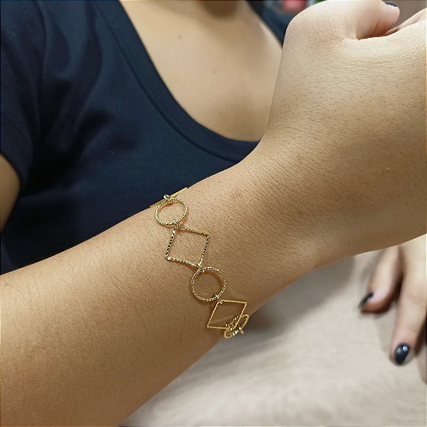 Pulseira Geométrica - Semijoia 18k - MP326-15110
