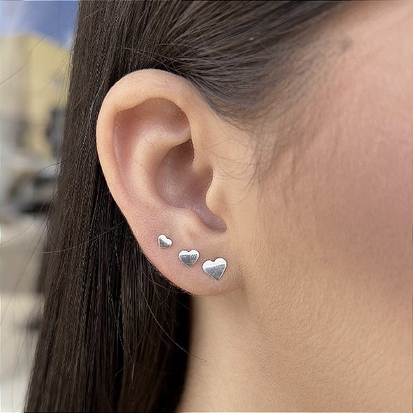 Trio Coração Liso - Prata 925 - MB643-960