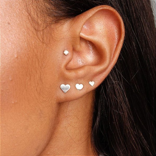 Trio Coração Liso - Prata 925 -  MB643-958