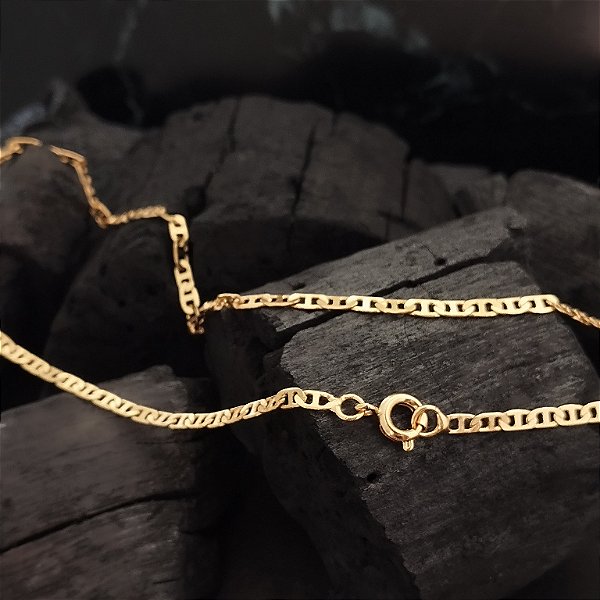 Corrente Masculina Elo Tampa De Latinha- Semijoia 18k - 60 cm - 3 mm
