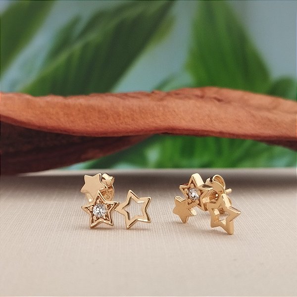 Brinco Ear Cuff Estrela - Semijoia 18k - MB874-438