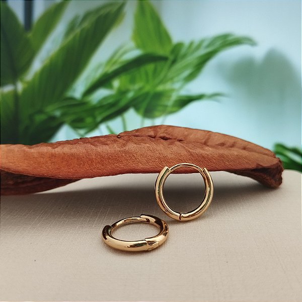 Argola Lisa 15 mm -Semijoia 18k - MB839-660