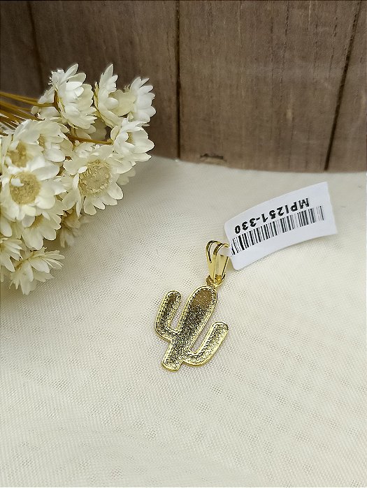 Pingente Cacto - Semijoia 18k - MPI251-330