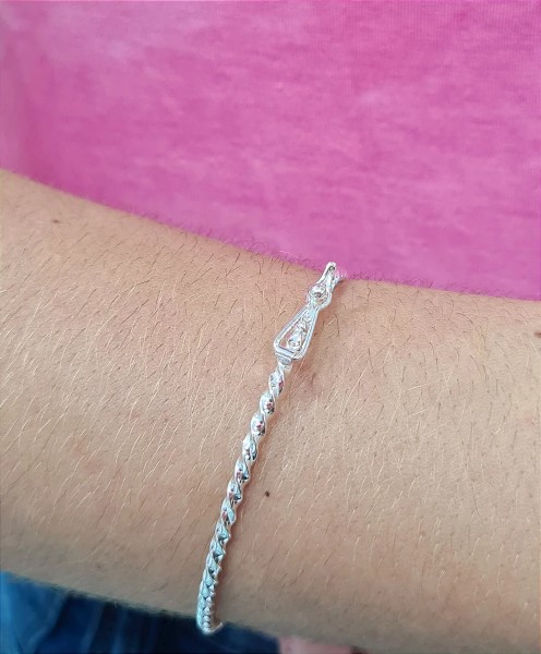 Bracelete Torcido - Prata 925 - 60 mm - MP416-1416