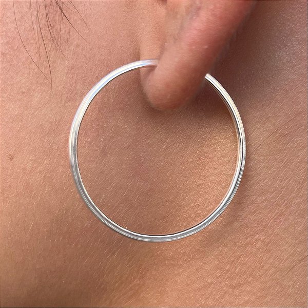 Argola Lisa 32 mm - Prata 925 - MB907-860