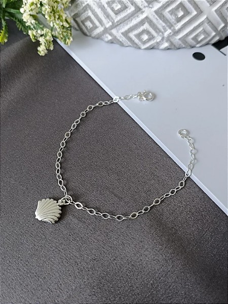 Pulseira Concha do Mar Dupla face - Prata 925 - 19 cm - MP438-1572